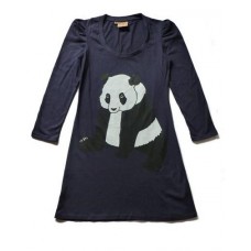 Panda Jersey Dress In Navy