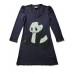 Panda Jersey Dress In Navy