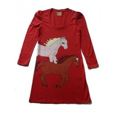 Wild Horses Jersey Dress In Red