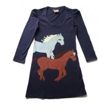 Wild Horses Jersey Dress In Navy