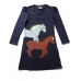 Wild Horses Jersey Dress In Navy