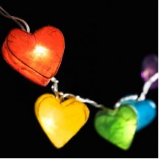 Radiant Hearts Fairy Lights - Rainbow