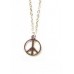 Silvertone Peace Necklace