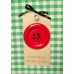 Button Brooch In Red