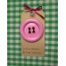 Button Brooch In Pale Pink