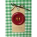 Button Brooch In Maroon