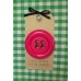 Button Brooch In Bright Pink