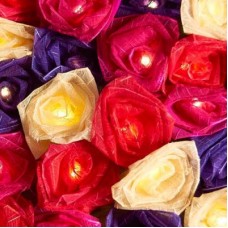 Cabbage Rose Fairy Lights - Cottage Garden
