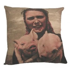 70s Pigs Folk Cushion