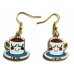 Enamel Tea Cup Earrings