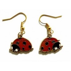 Enamel Ladybird Earrings