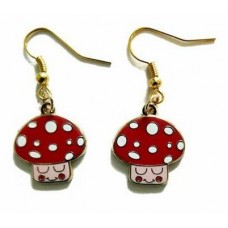 Enamel Mushroom Earrings