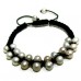 Real Pearl Bracelet With Black Cord