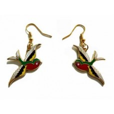 Enamel Swallow Earrings