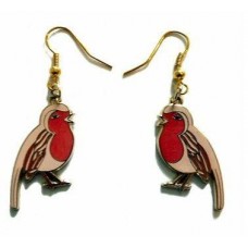 Enamel Robin Earrings
