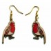 Enamel Robin Earrings
