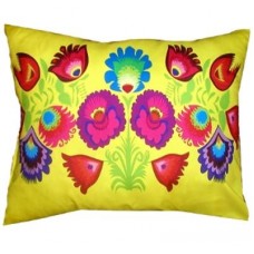 Yellow Flowers Rectangular Folk Cushion