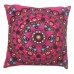 Pink Flower Folk Cushion
