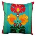 Striped Flower Folk Cushion