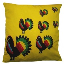 Yellow Bird Folk Cushion 3