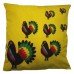 Yellow Bird Folk Cushion 3