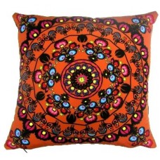 Orange Folk Cushion