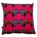 Pink Cockerel Folk Cushion