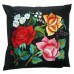 Black Flower Folk Cushion 5
