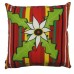 Brown Striped Flower Folk Cushion