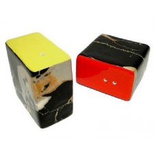 Red And Yellow Oblong Salt And Pepper Pots