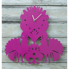 Violet Folk Wall Clock