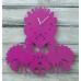 Violet Folk Wall Clock