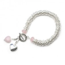 Caterpillar Love Rose Quartz Bracelet