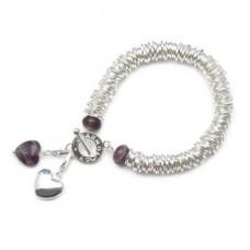 Caterpillar Peace Amethyst Bracelet