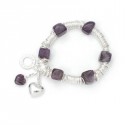 Gem-sweetie Peace Amethyst Bracelet