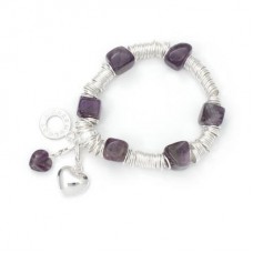 Gem-sweetie Peace Amethyst Bracelet
