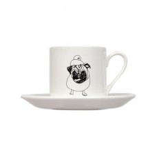 Pug Coffee Cup And Saucer