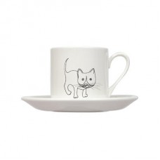 Kitten Coffee Cup And Saucer