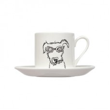 Googles Dog Coffee Cup And Saucer