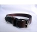 Vintage Leather Dog Collar In Plain Brown Leather