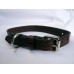 Small Vintage Leather Dog Collar In Brown With Bones