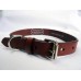Vintage Plain Leather Dog Collar In Tan