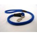 Electric Blue Rope Dog Lead With Brown Trim Electric Blue Rope Dog Lead With Brown Trim