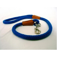 Electric Blue Rope Dog Lead With Tan Trim Electric Blue Rope Dog Lead With Tan Trim