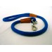Electric Blue Rope Dog Lead With Tan Trim Electric Blue Rope Dog Lead With Tan Trim