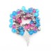 Beaded Skull Colour Splash Bracelet - Silver