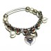 Stretchy Heart Bracelet With Faux Pearls