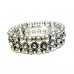 Silver Colour Bracelet Featuring A Central Diamante Row