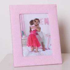 Pink Gingham Photo Frame
