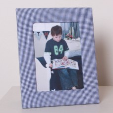 Blue Gingham Photo Frame